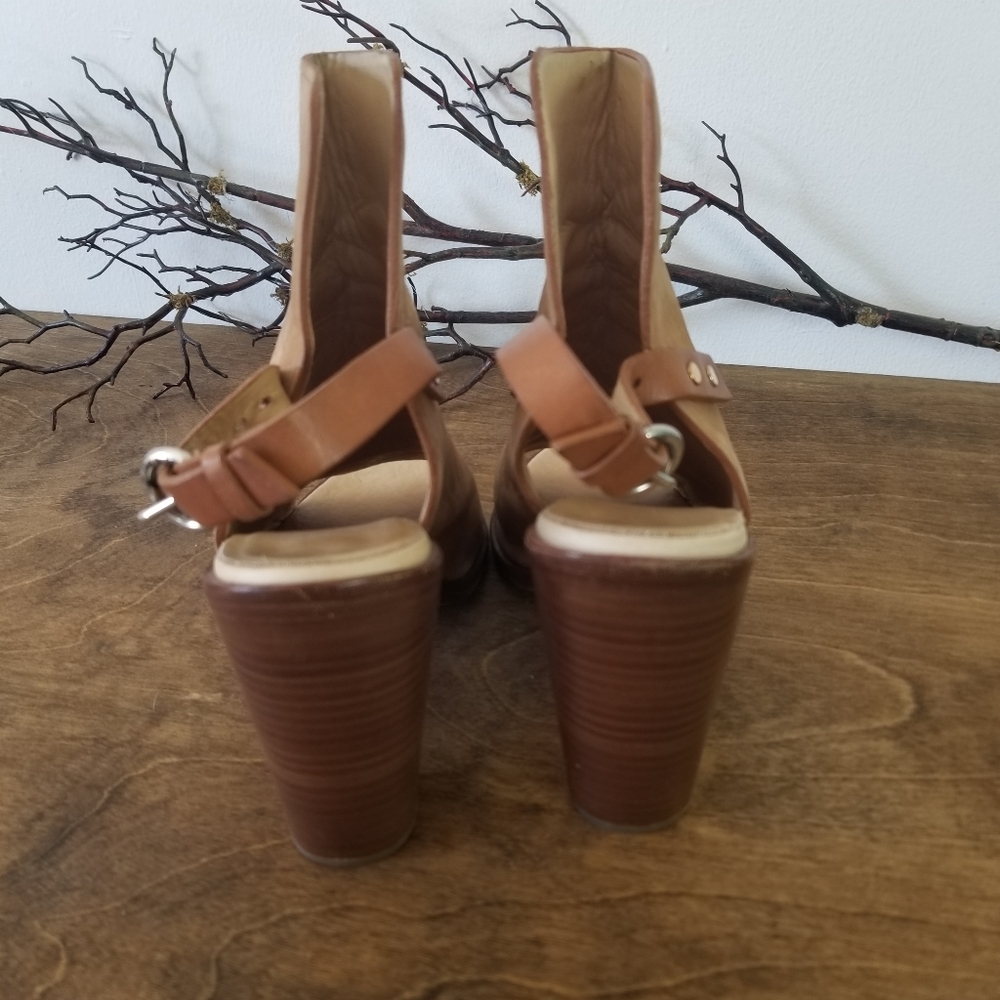 Rag & Bone - Wyatt Camel Open Toe Heel Sandals - image 5